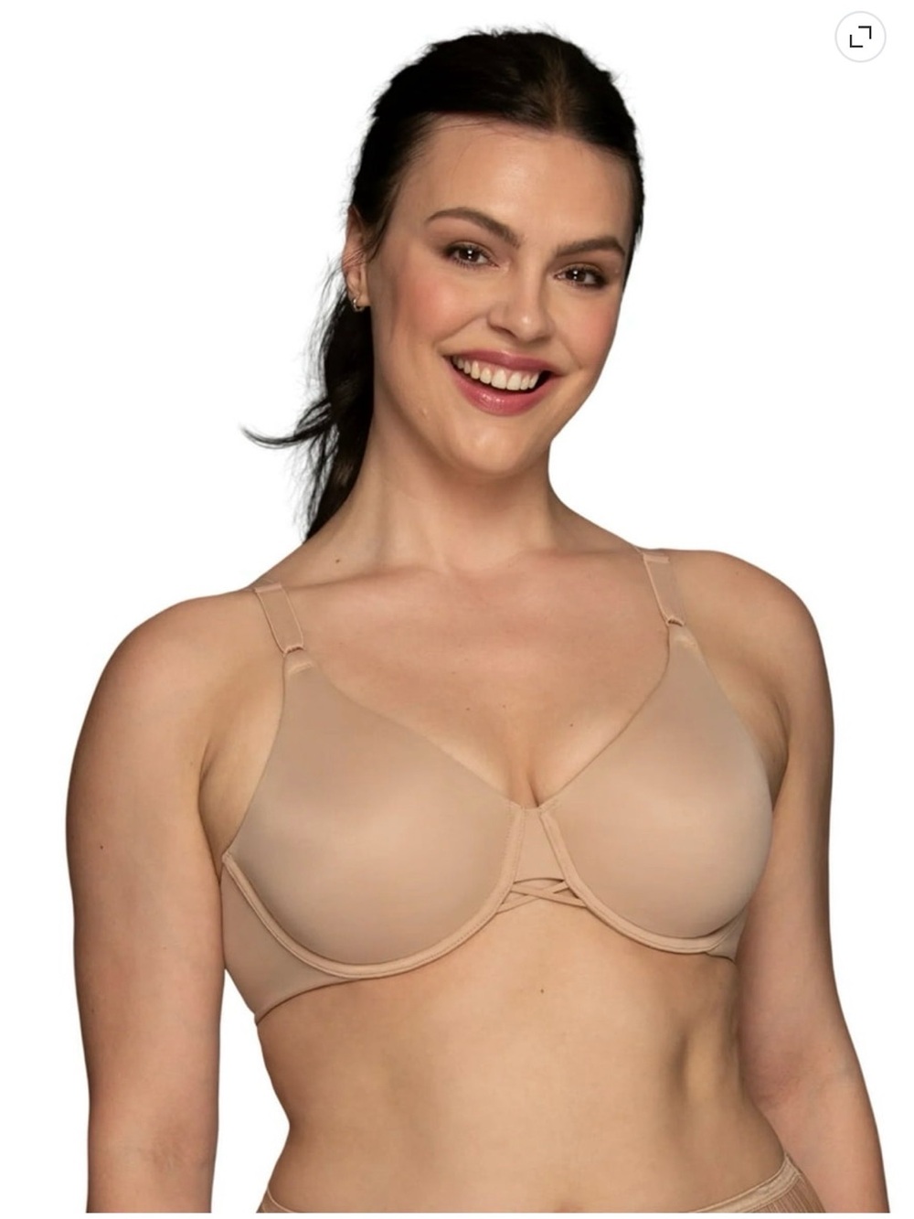 Vanity Fair Radiant Back Smoothing Underwire Bras 42C Beige Magenta LOT OF 2 - Picture 3 of 16